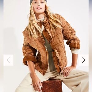 Free People Dolman Quilted Knit Jacket